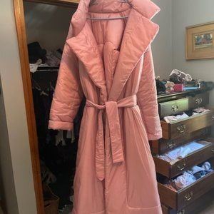 Norma Kamali Full Length Sleeping Bag Coat, Dusty Pink, M/L